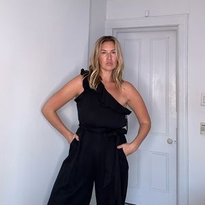 Ulla Johnson black one shoulder jumpsuit